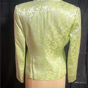 Lime green silk jacket and matching camisole